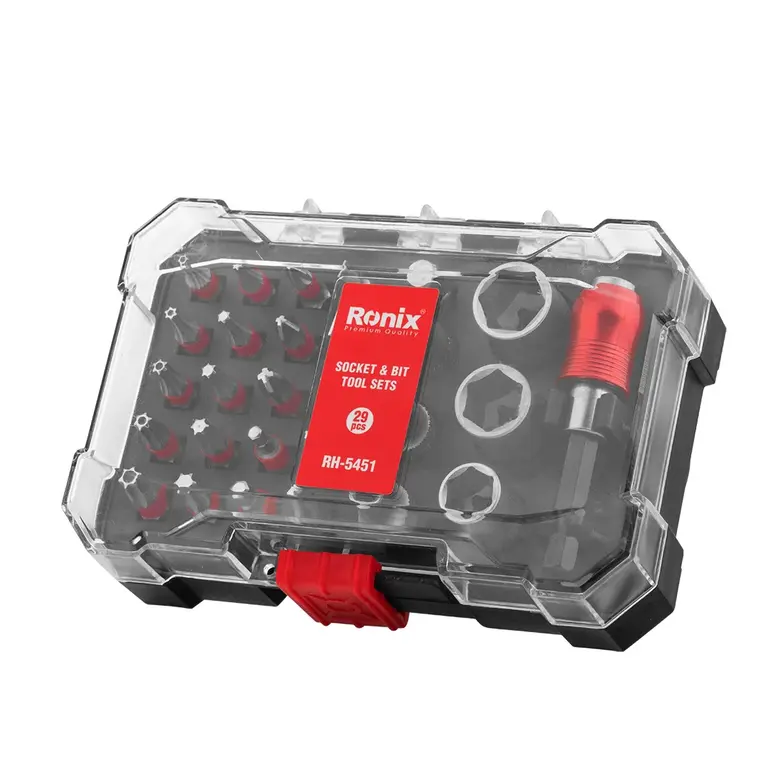 Jogo De Bits E Soquetes Parafusadeira 28 Peças Ronix Rh-5451